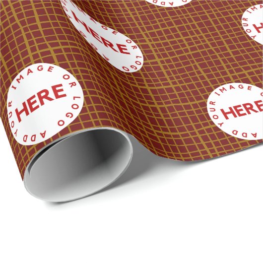 Creëer Aangepaste foto | Rood goud in de Logo Cadeaupapier (Rol Hoek)