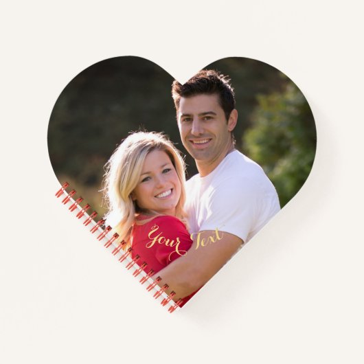 Creëer Aangepaste foto-tekentart vormgegeven spira Notitieboek (Voorkant)