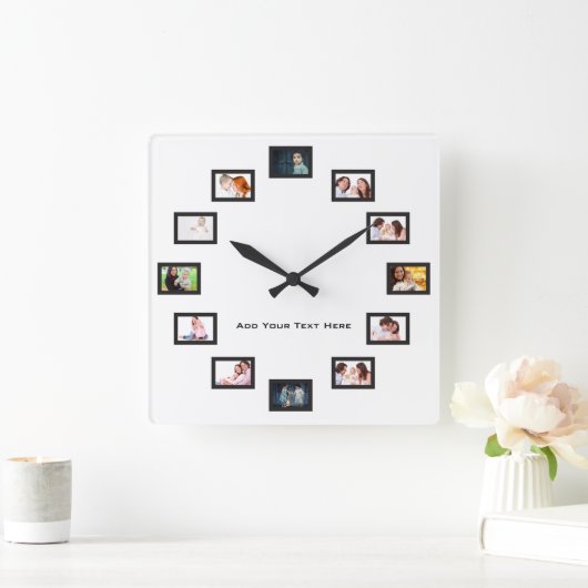 Creëer Aangepaste foto's Vierkante Klok (Huis)