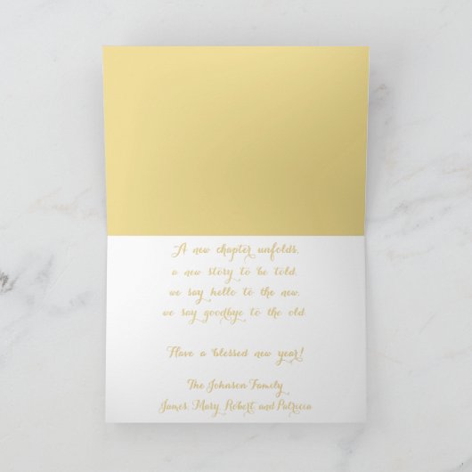 Creëer Aangepaste, gelukkige nieuwjaars groet Feestdagen Kaart (Binnen)