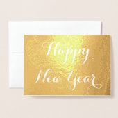 Creëer Aangepaste, gelukkige nieuwjaars groet Folie Kaarten (Voorkant met envelop)