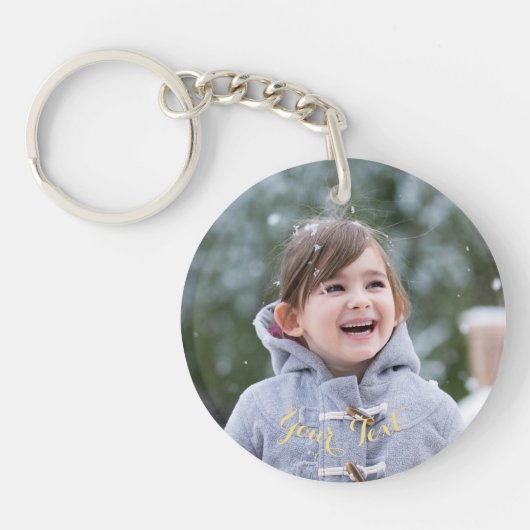 Creëer Aangepaste gepersonaliseerde foto Sleutelha Sleutelhanger (Voorkant)