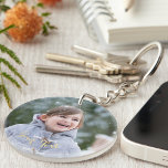 Creëer Aangepaste gepersonaliseerde foto Sleutelha Sleutelhanger<br><div class="desc">Creëer uw eigen aangepaste, gepersonaliseerde, ultrascherpe ronde acryl foto sleutelhanger / sleutelhanger. Voeg eenvoudig uw foto's en tekst toe aan de voor- en achterkant, om aan te passen. Terwijl je toevoegt / ontwerpt, kun je een voorbeeld van je creatie overal zien. De sleutelhanger bevat tekst in een elegant faux gold...</div>