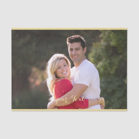 Creëer Aangepaste gepersonaliseerde foto tekst cad Tissuepapier (Voorkant)