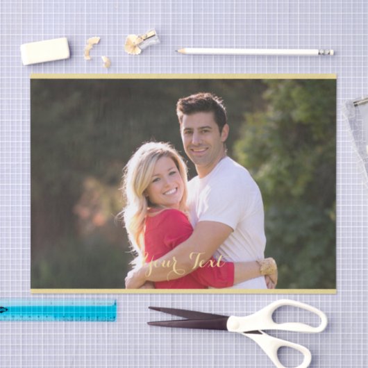 Creëer Aangepaste gepersonaliseerde foto tekst cad Tissuepapier (Craft)