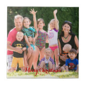 Creëer Aangepaste gepersonaliseerde foto vakantie  Tegeltje (Voorkant)