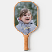 Creëer Aangepaste gepersonaliseerde fototekst Mono Pickleball Paddle (Voorkant)