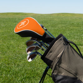 Creëer Aangepaste gepersonaliseerde Oranje wit mon Golfheadcover