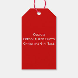 Creëer Aangepaste gepersonaliseerde rode kerstcade Cadeaulabel