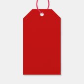 Creëer Aangepaste gepersonaliseerde rode kerstcade Cadeaulabel (Achterkant)