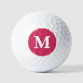 Creëer Aangepaste gepersonaliseerde roze wit monog Golfballen (Voorkant)