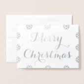 Creëer Aangepaste gepersonaliseerde vrolijke kerst Folie Kaarten (Voorkant met envelop)