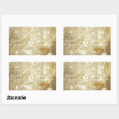 Creëer aangepaste geschenken  papier bloem sjabloo rechthoekige sticker (Vel)