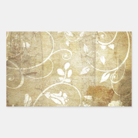 Creëer aangepaste geschenken  papier bloem sjabloo rechthoekige sticker (Voorkant)