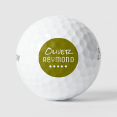 Creëer Aangepaste Naam Beste Golfer's Olive Golfballen (Voorkant)