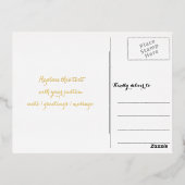 Creëer Aangepaste persoonlijke foto's met gouden o Folie Uitnodiging Briefkaart (Achterkant)