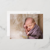 Creëer Aangepaste persoonlijke foto's met gouden o Folie Uitnodiging Briefkaart (Voorkant / Achterkant)