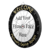 Creëer Aangepaste persoonlijke fototekst Dorm Room Dartbord (Voorkant Rechts)