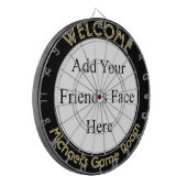 Creëer Aangepaste persoonlijke fototekst Dorm Room Dartbord (Voorkant Links)