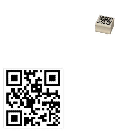 Creëer Aangepaste QR-code Scannable Website Adres Rubberstempel (Gestempeld)