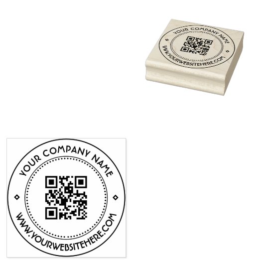 Creëer Aangepaste QR-code Scannable Website Adres Rubberstempel (Gestempeld)