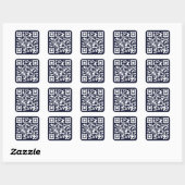 Creëer Aangepaste QR-code Small Business Owner Web Vierkante Sticker (Vel)