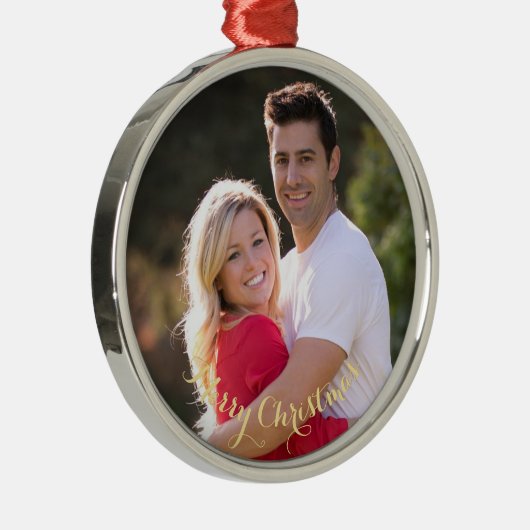 Creëer Aangepaste, speciaal voor foto's geschikte  Metalen Ornament (Rechts)