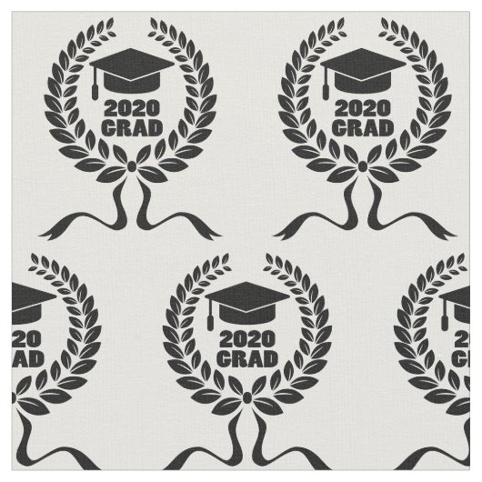 Creëer Afstuderen 2020 Laurel Wreath Pattern Stof (Close Up)