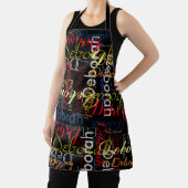 creëer all-over kleurnamen op zwarte typografie schort (Insitu)