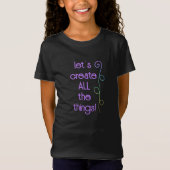 Creëer alles! Rainbow Girl's T-Shirt (Voorkant)
