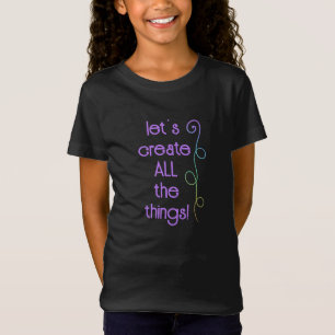 Creëer alles! Rainbow Girl's T-Shirt