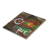 "Creëer Art" Stadsontwerp Tegeltje (Zijkant)