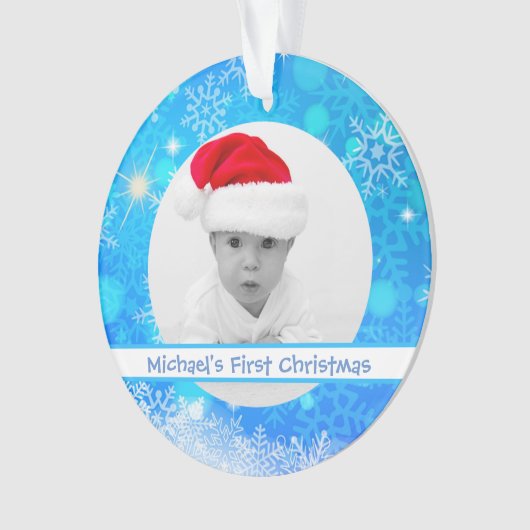 Creëer Baby Kerstfeest Ornament (voorkant)