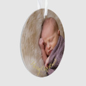 Creëer Baby's eerste kerst 1e foto Afbeelding Ornament (voorkant)