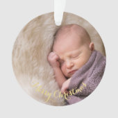 Creëer Baby's eerste kerst 1e foto Afbeelding Ornament (voorkant)