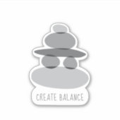 Creëer Balance Stacked Rocks Sticker (Voorkant)
