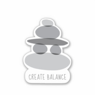 Creëer Balance Stacked Rocks Sticker