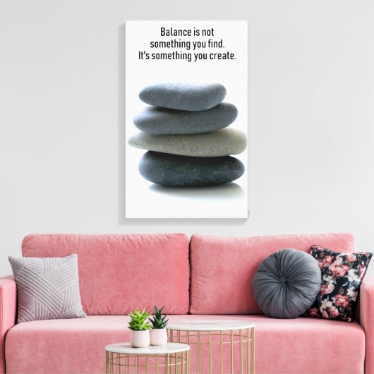 Creëer Balans verpakt Canvas (Insitu (Woonkamer))