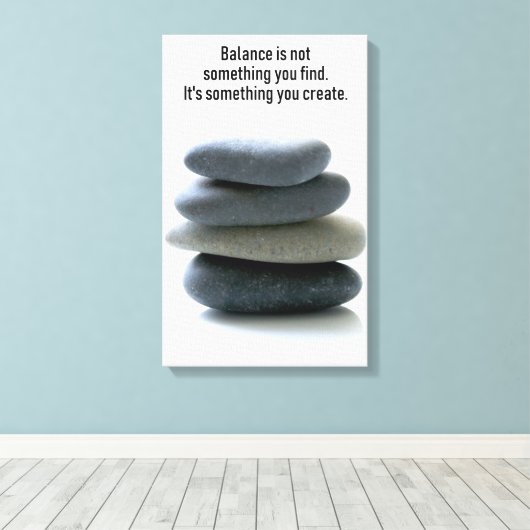 Creëer Balans verpakt Canvas (Insitu (Houten vloer))