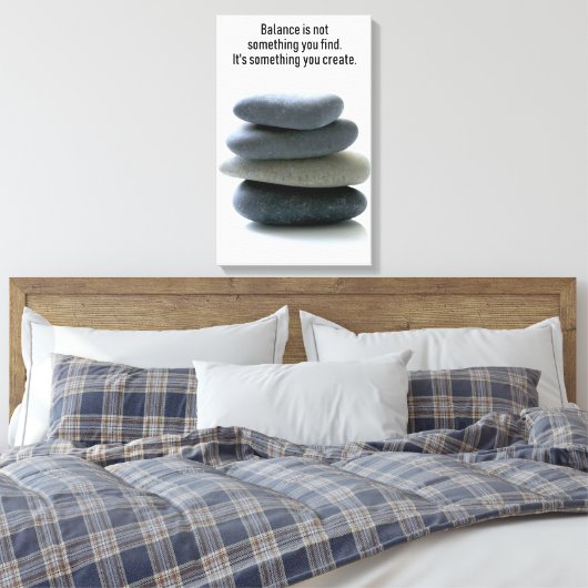 Creëer Balans verpakt Canvas (Insitu (Slaapkamer))