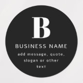 Creëer Bedrijfsnaam, Monogram & Aanvullende Tekst Labels (Design 1)