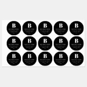 Creëer Bedrijfsnaam, Monogram & Aanvullende Tekst Labels (Vel)