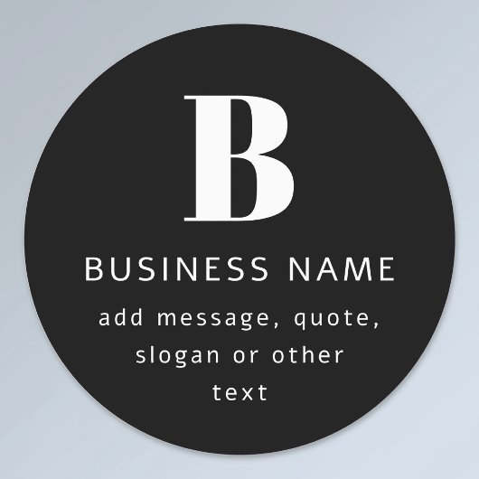 Creëer Bedrijfsnaam, Monogram & Aanvullende Tekst Labels
