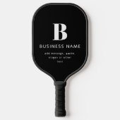 Creëer Bedrijfsnaam, Monogram & Aanvullende Tekst Pickleball Paddle (Voorkant)