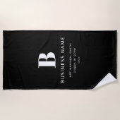 Creëer Bedrijfsnaam, Monogram & Aanvullende Tekst Strandlaken (Voorkant)