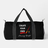 Creëer Black Duffel Bag, persoonlijke tas / Aanpas (Voorkant)