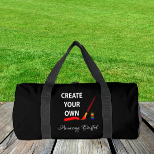 Creëer Black Duffel Bag, persoonlijke tas / Aanpas