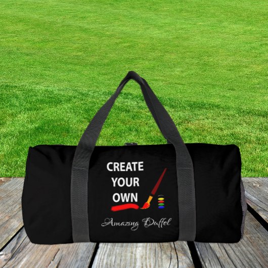 Creëer Black Duffel Bag, persoonlijke tas / Aanpas
