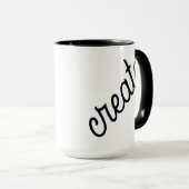 Creëer Black en White Coffee Mok (Voorkant rechts)