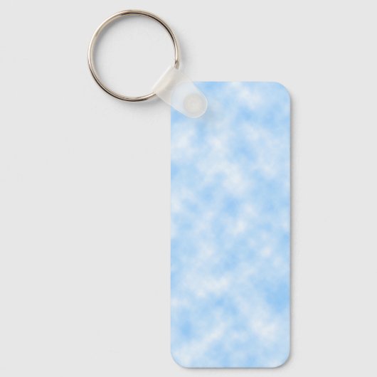 Creëer Blauw en Wit Wolkenpatroonontwerp Sleutelhanger (Voorkant)